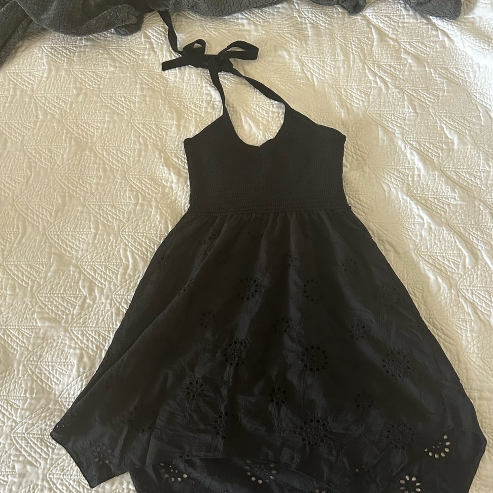 Charming Black Halter Dress